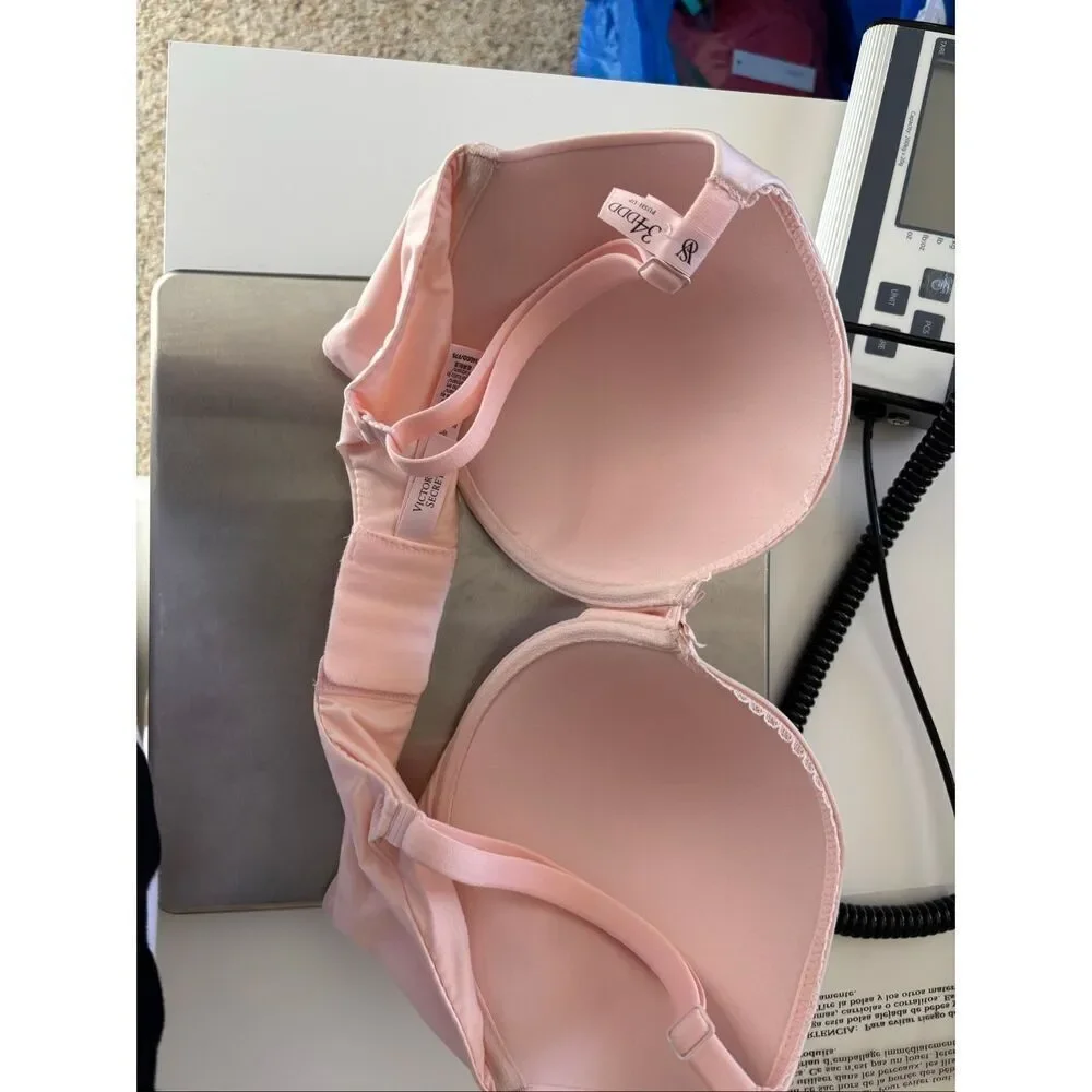 Victoria’s Secret Body by Victoria Perfect Shape Push Up Bra Pink 34DDD 34F NWT